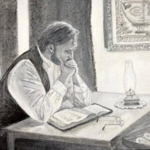 A monochromatic acrylic painting I was able to paint a few years ago with the excellent instruction from Realistic Acrylic Portraits